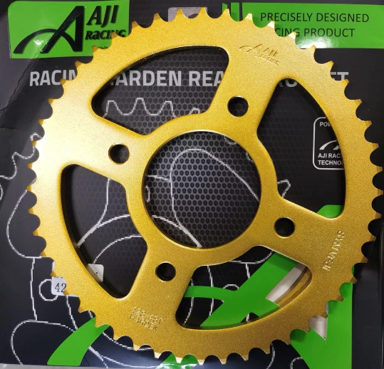 SYM VF3I VF3 185 AJI RACING SPROCKET 428H ( 14T/15T & 44T/ 45T/ 46T/ 47T / 48T) (GOLD COLOUR)